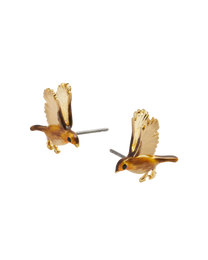 Enamel Flying Robin Earrings
