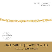 Osaka - 9ct Yellow Gold 1.5mm Twist Curb