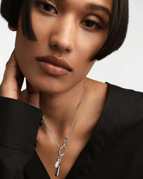 Large Drop Silver Pendant