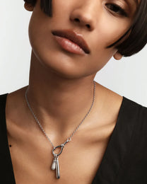 Stacker Clasp Silver Chain Necklace
