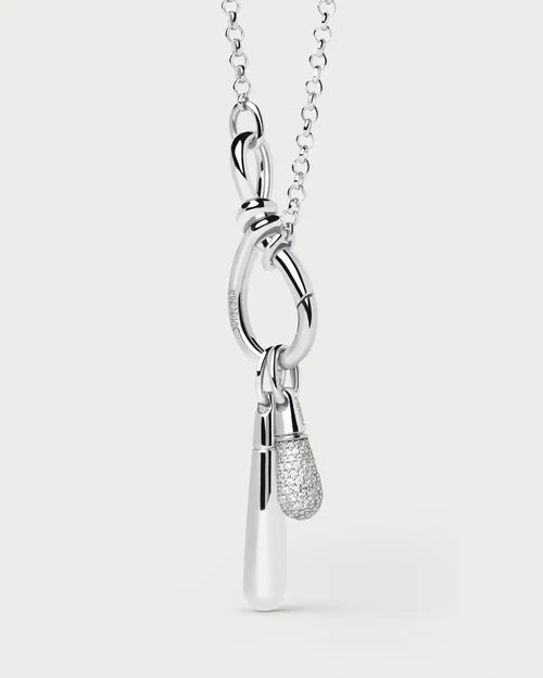 Stacker Clasp Silver Chain Necklace