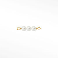 Rock Candy Natural Gemstone, Pearl Connector 14ct Gold Vermeil