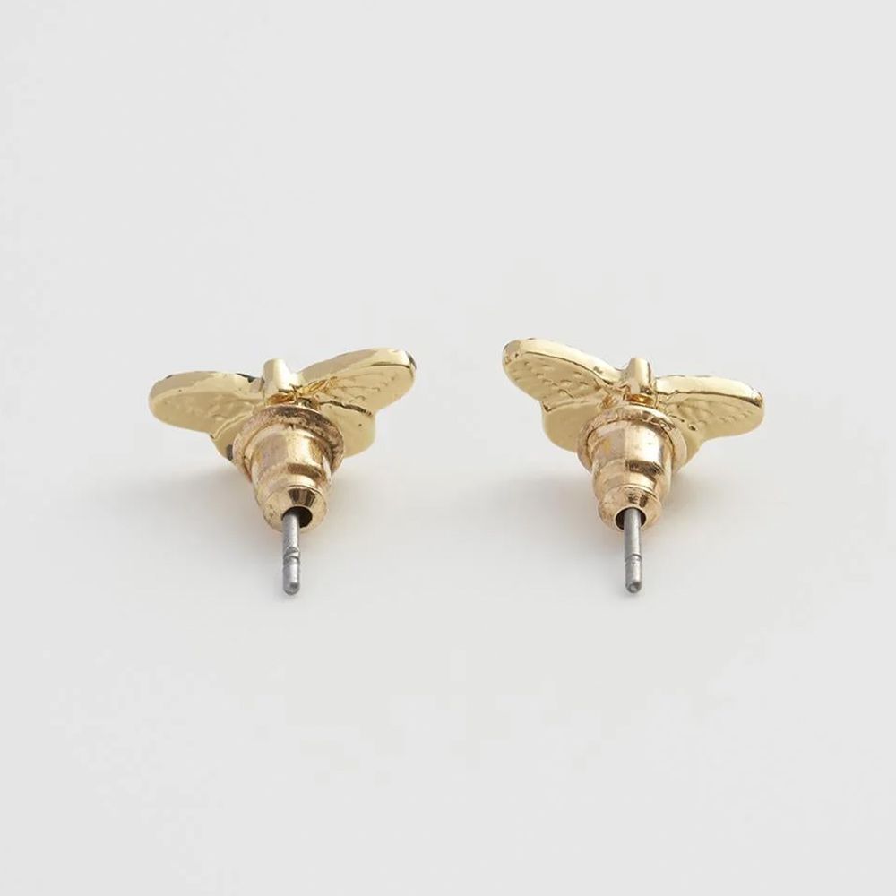 Deco Butterfly Blue Stud Earrings