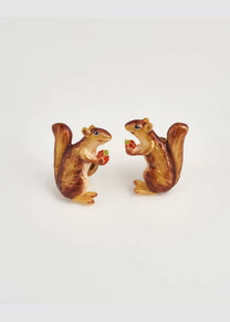 Strawberry Squirrel Stud Earrings