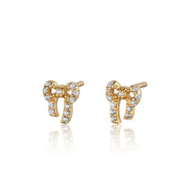 Bow Stud Earrings - Gold