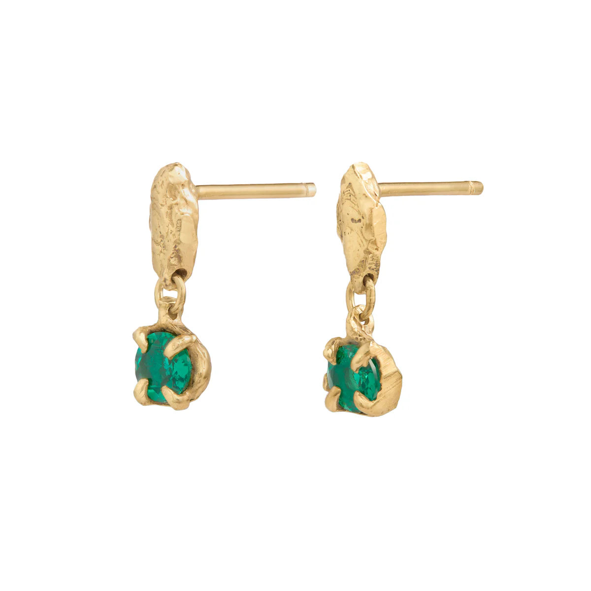 Mini Tota Emerald Earrings