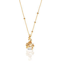 Gold Entwined Fresh Water Pearl Necklace