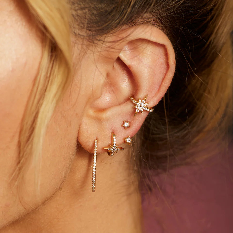 Slim Sparkling Perfect Hoop Earrings