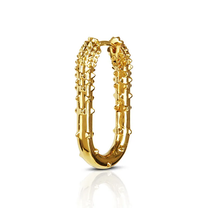Rectangle Hoop Earring Gold