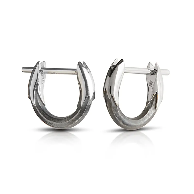 Mini Eclipse Huggie Hoops - Silver