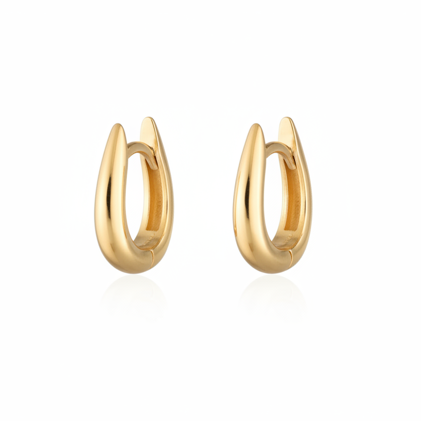 Claw Huggie Earrings - Gold