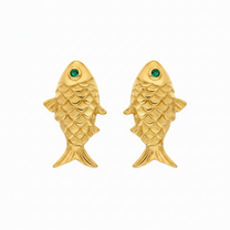 Gone Fishing Studs - Gold