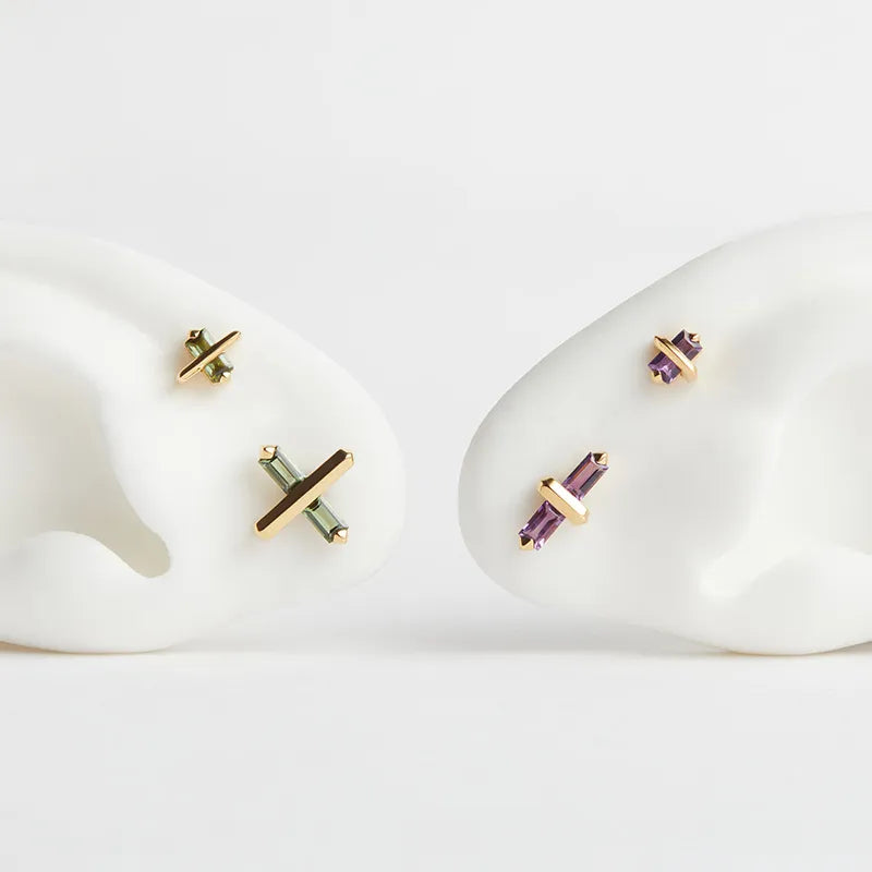 Silver and Topaz Butterfly Kiss Earring (Large)