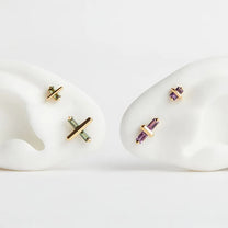 Gold and Topaz Butterfly Kiss Earring (Small)