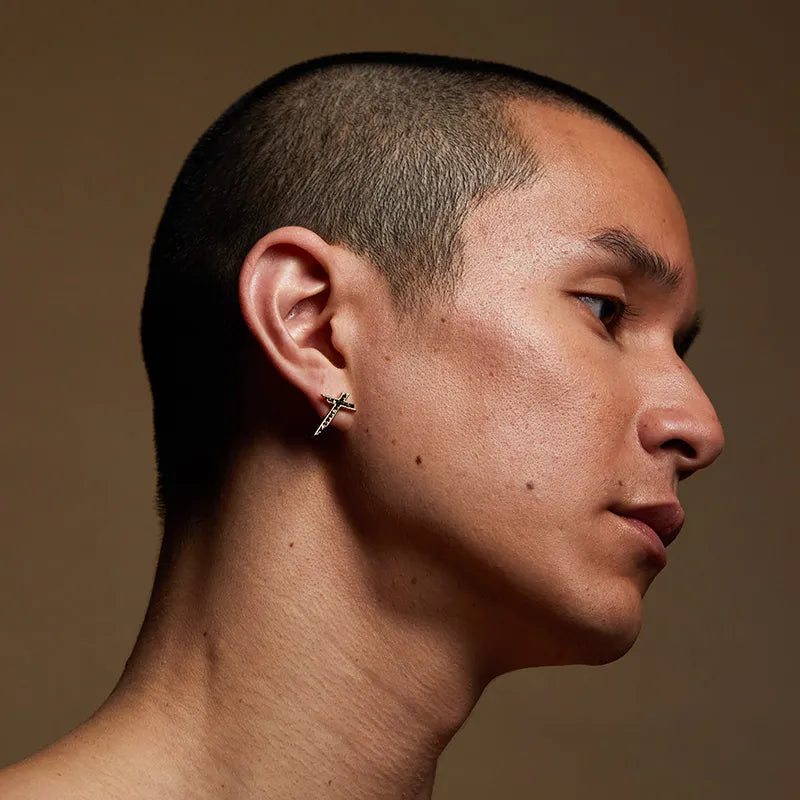 Gold Lucky Star Peridot Earrings