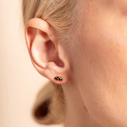 Black Gold Galaxy Earrings