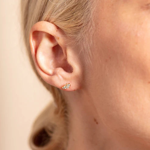 Sparkly Gold Galaxy Earrings