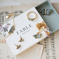 Deco Butterfly Blue Stud Earrings