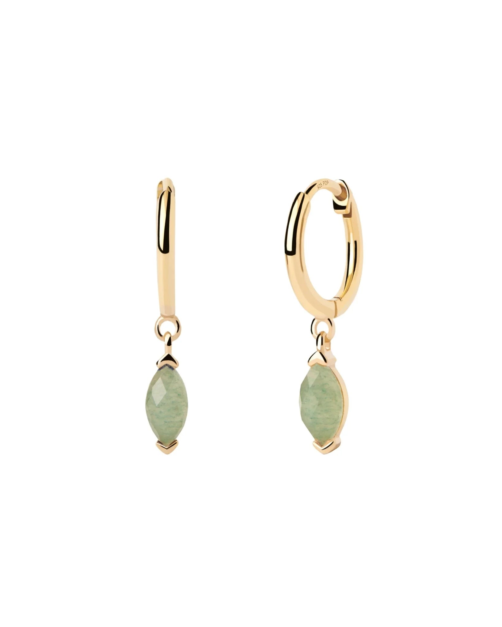 Green Aventurine Nomad Hoops