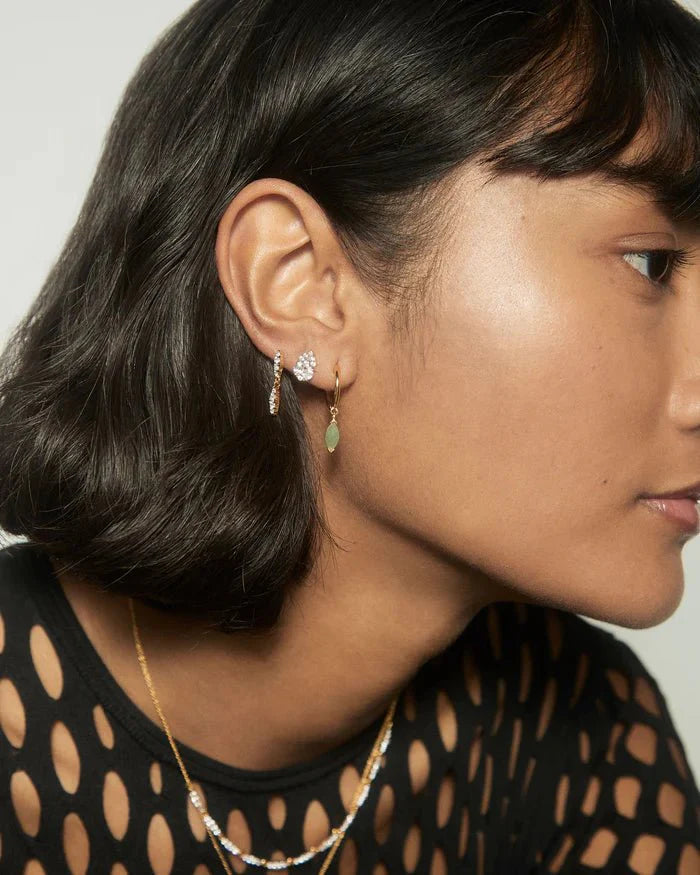 Green Aventurine Nomad Hoops