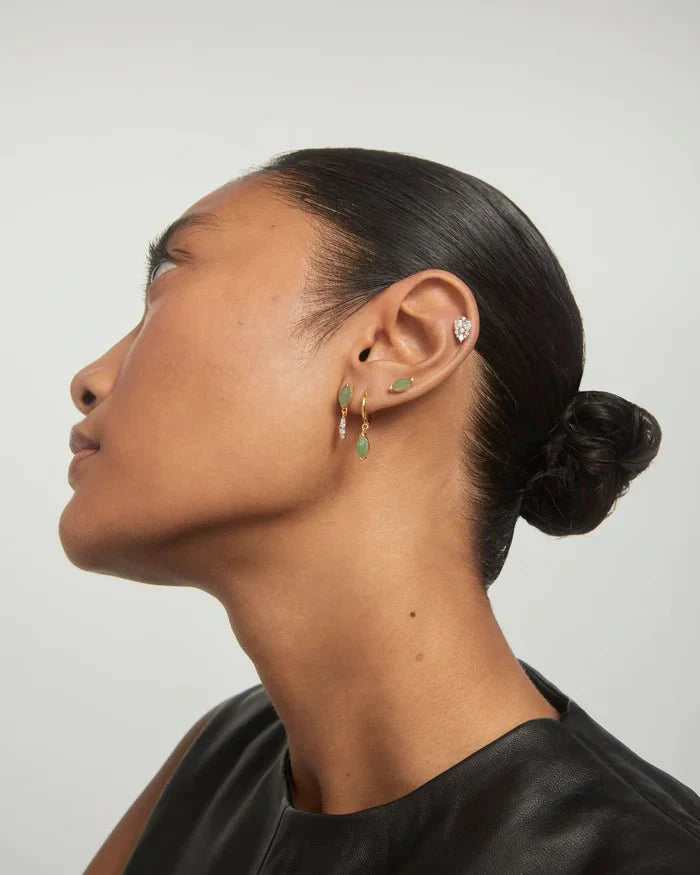 Green Aventurine Nomad Hoops