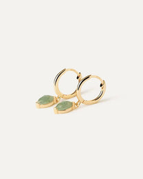 Green Aventurine Nomad Hoops