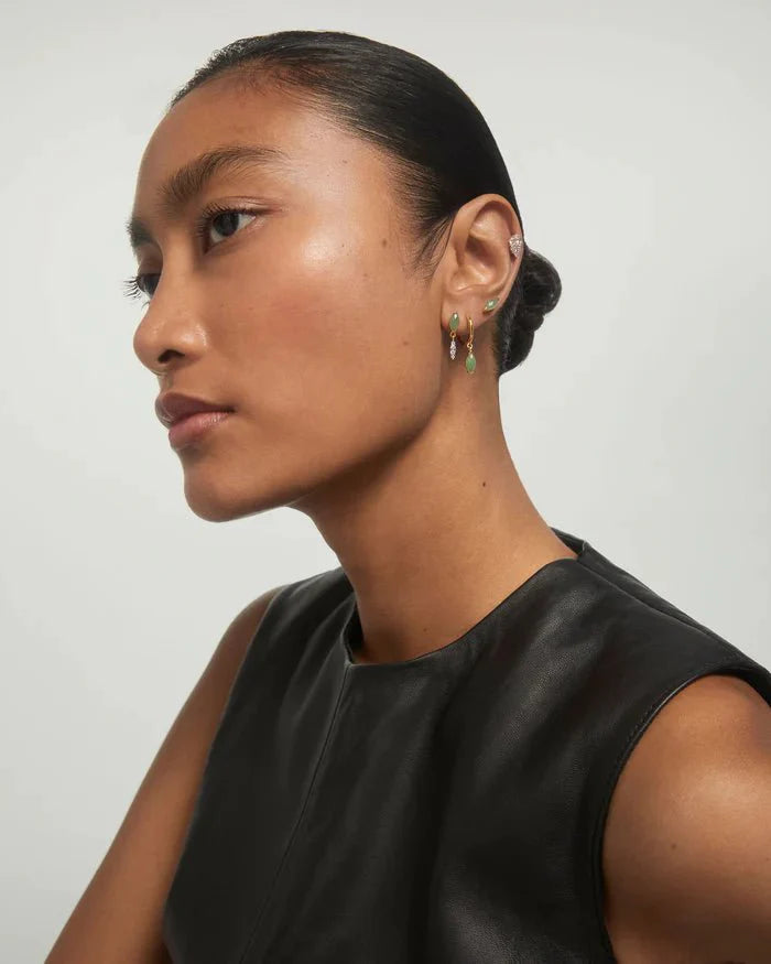 Green Aventurine Nomad Hoops