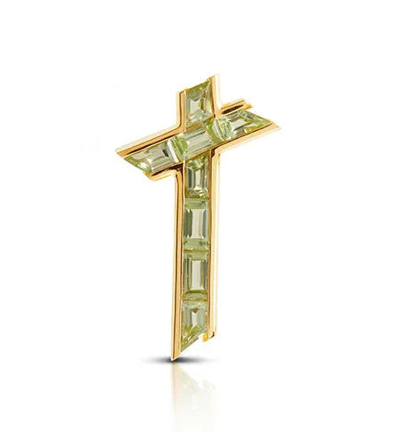 Gold Lucky Star Peridot Earrings