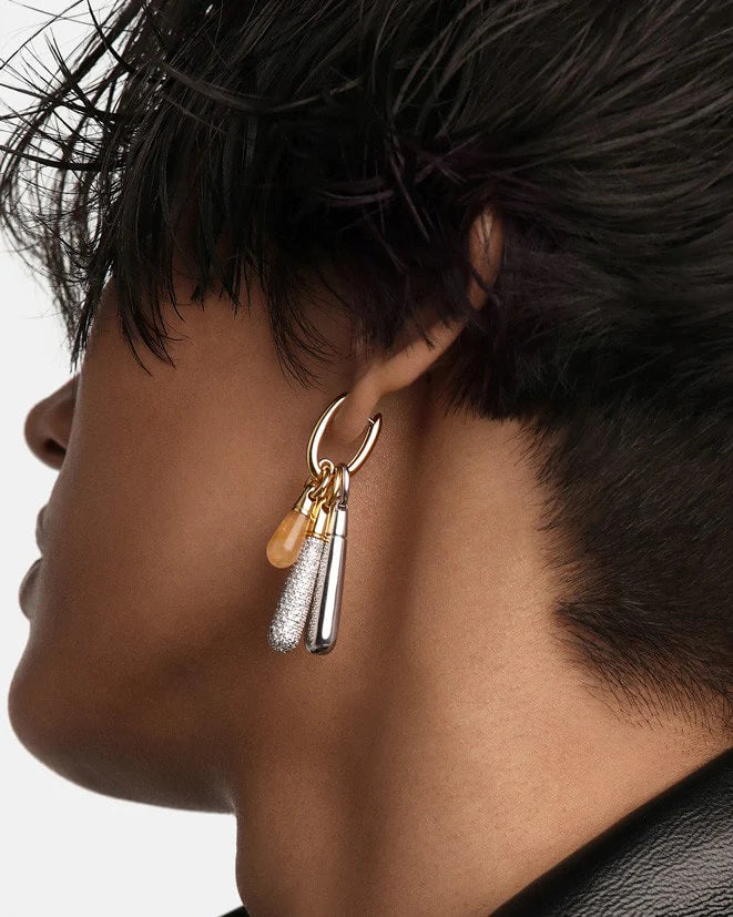 Large Drop Silver Pendant