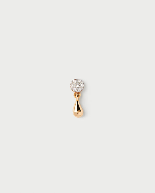 18k Solid Yellow Gold and Diamond Noe Single Earring