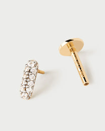 Diamonds and gold Pop single earring
