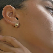 Gold Super Chunk Huggie Earrings