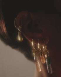 Labradorite Jupiter Single Hoop