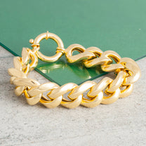 Gold Thick Curb Bracelet