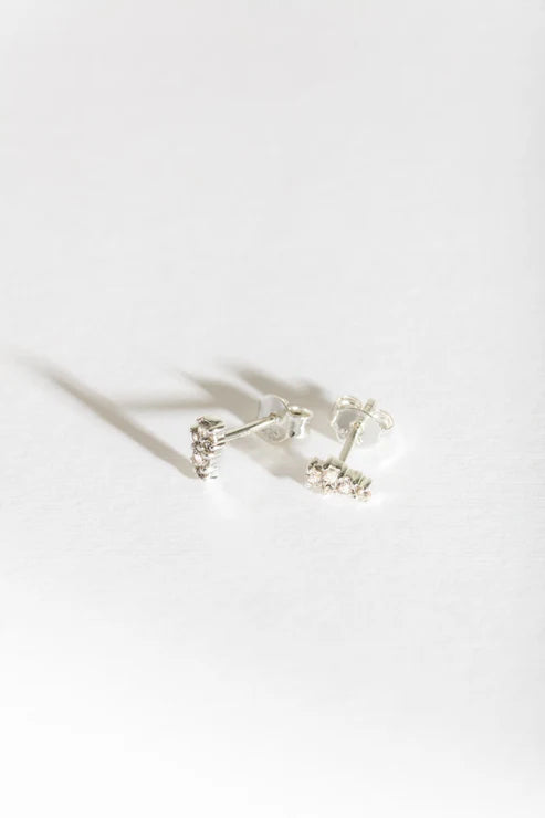 Sparkly Silver Galaxy Earrings