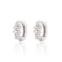 Silver Stardust Huggie Earrings