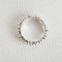 Sparkly Clear Silver Baguette Eternity Ring