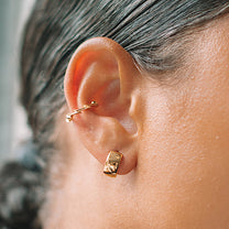 Gold Super Chunk Huggie Earrings