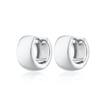 Silver Super Chunk Huggie Earrings