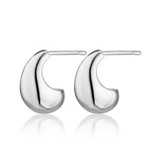 Silver Teardrop Stud Earrings