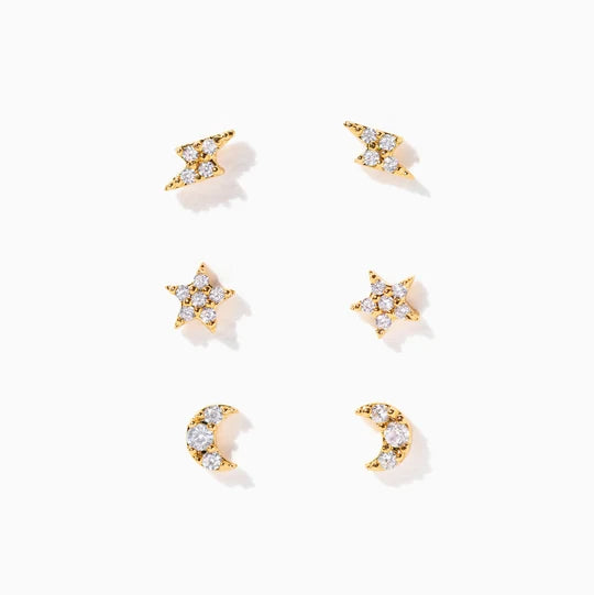 Teeny Tiny Galaxy Studs - Gold