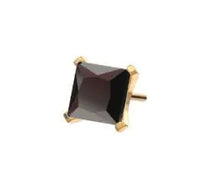 2mm Square 24kt Gold PVD Titanium Threadless Top