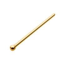 24KT Gold PVD Titanium Ball End Nose Pin