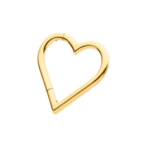 24Kt Gold PVD Titanium Heart Shape Hinged Segment Clicker