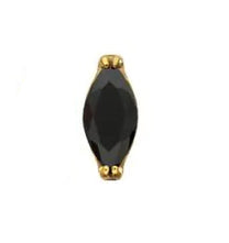 24Kt Gold PVD Titanium Threadless Marquise Crystal Top