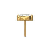 24Kt Gold PVD Titanium Threadless Marquise Crystal Top