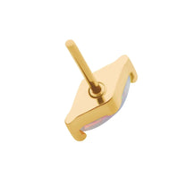 24Kt Gold PVD Titanium Threadless Marquise Opal Top