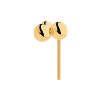 24KT Gold PVD Titanium Threadless Trinity Ball Top