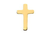 24KT Gold PVD Titanium Threadless Cross Top