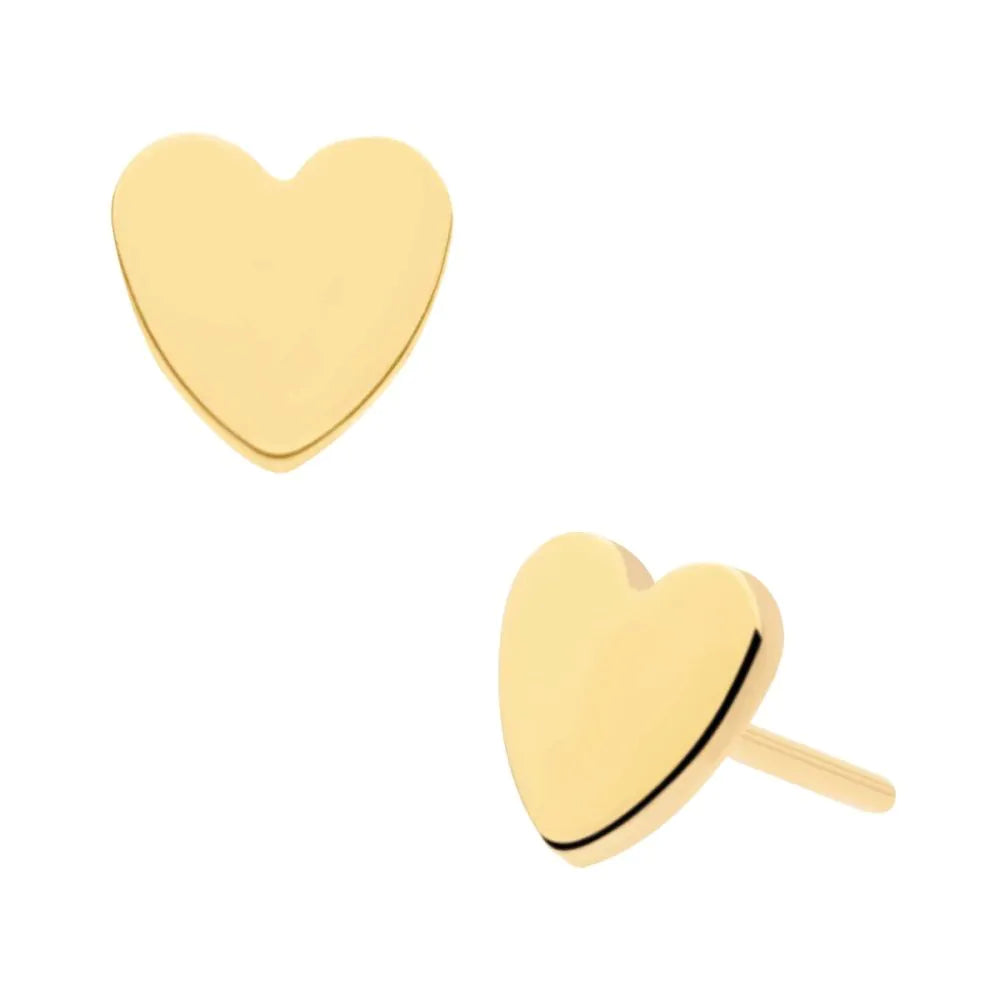 24KT Gold PVD Titanium Threadless Heart Top